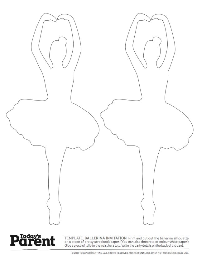 Ballet shoe template free