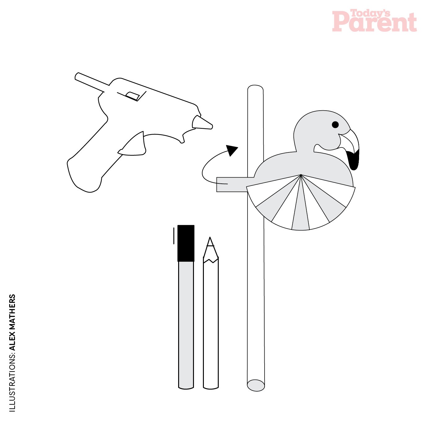 Flamingo Straw DIY Today's Parent July 20146