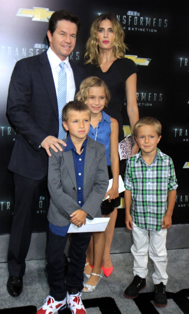 mark-wahlberg-family-transformers-premiere