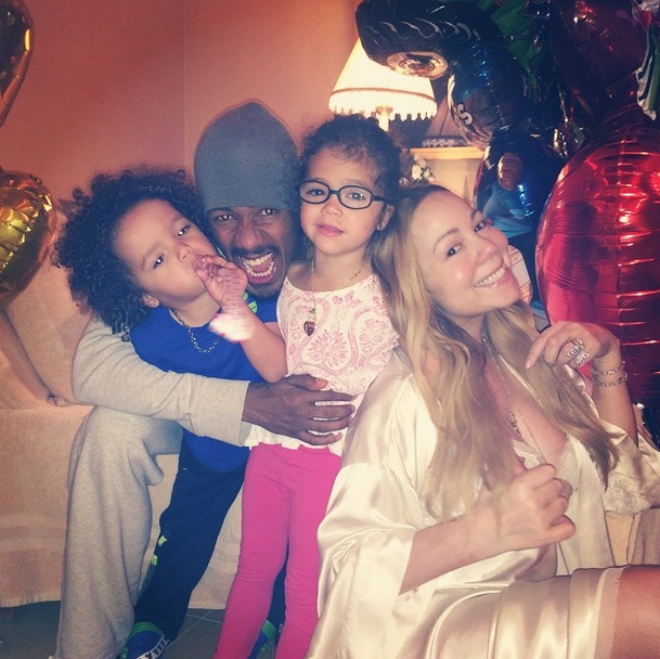 Mariah Carey, Nick Cannon and the kids. June 2014, via Mariah Carey Instagram.