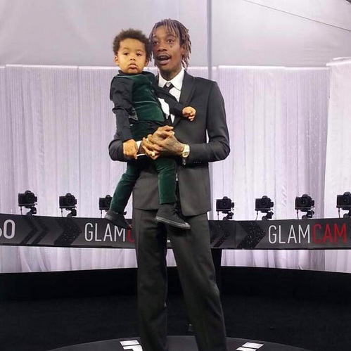 Wiz Khalifa and son at Grammys 2015