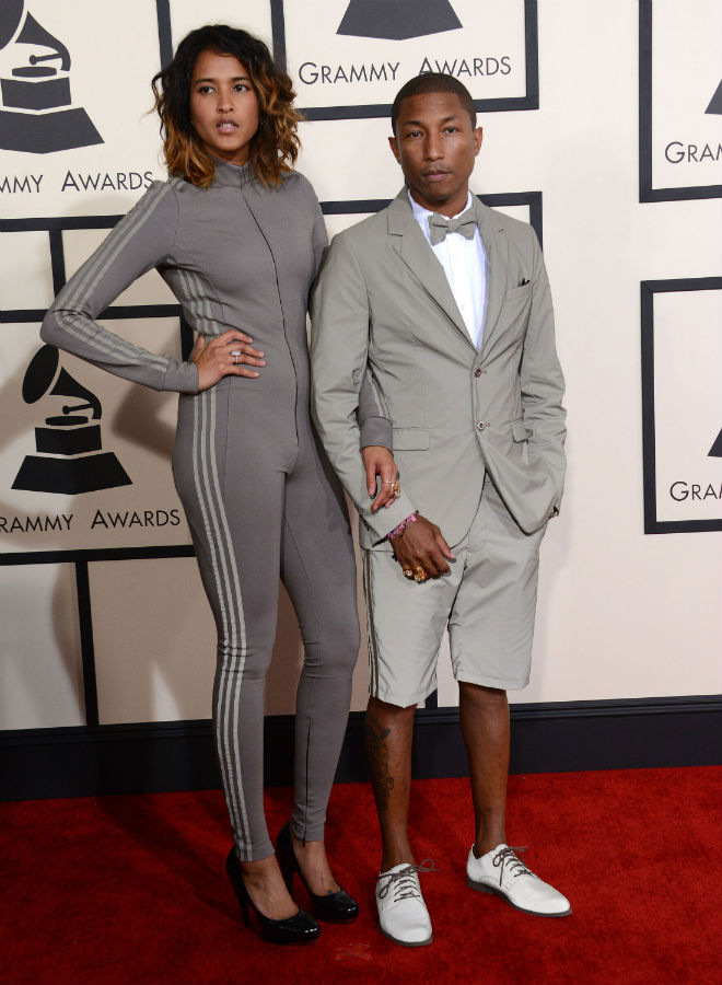 Pharrell Williams and wife Helen Lasichanh Grammys 015