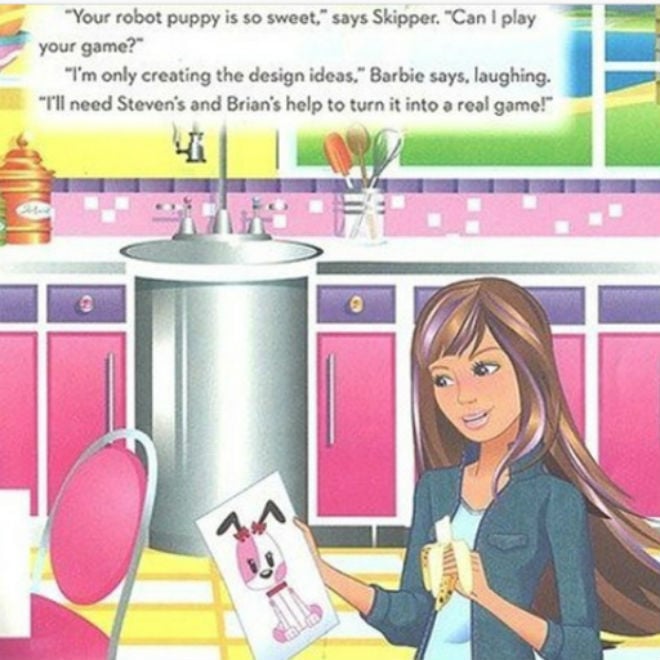 A page from the Computer Engineer Barbie book