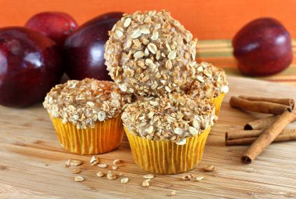 Triple-Grain Apple Muffins