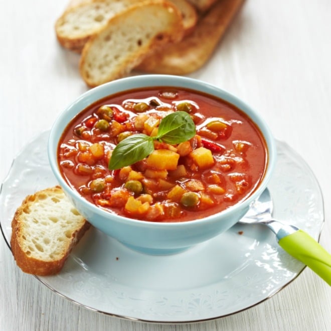 Spring Minestrone with Chickpeas