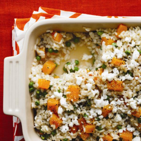 Baked Risotto with Pumpkin and Feta
