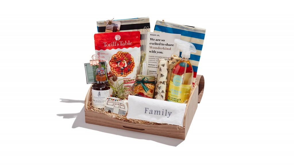 wonderkind gift backet with food and condiments