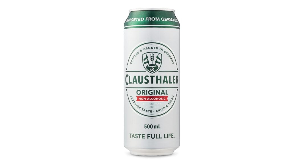 Can of Clausthaler non-alcoholic beer