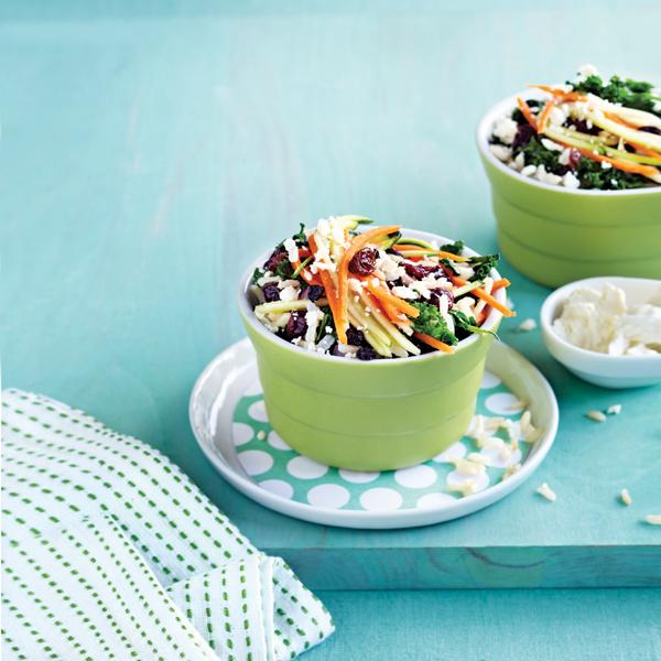 Kale, Carrot and Feta Salad