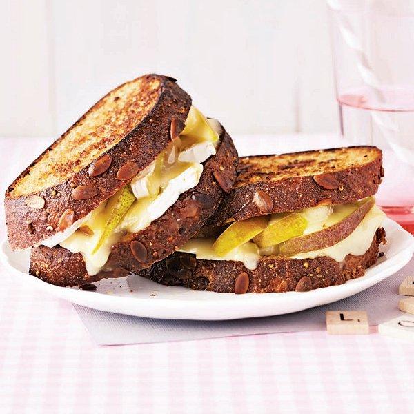 Pear and brie grilled cheese
