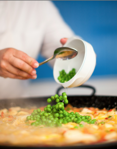Paella with Sausage and Peas