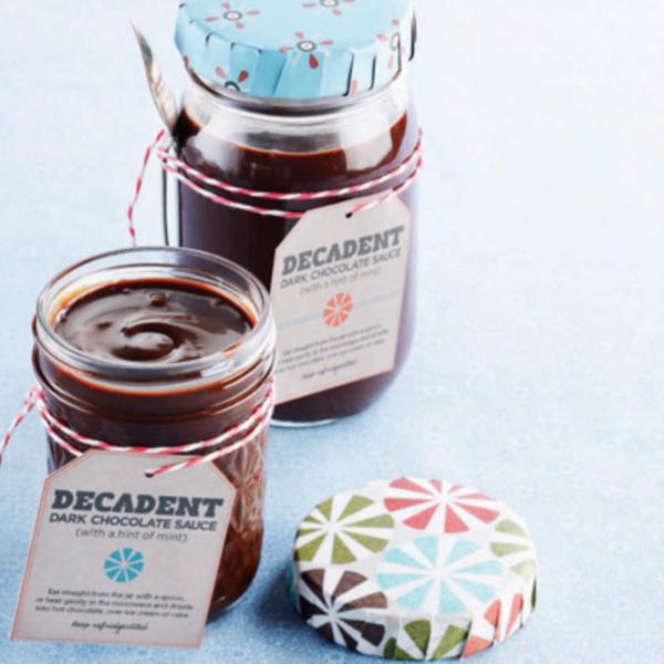 Decadent Dark Chocolate Sauce with a Hint of Mint