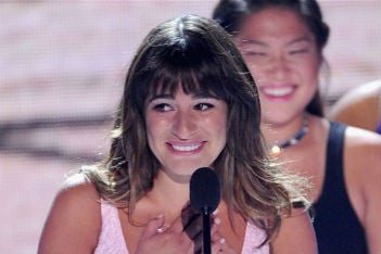 Lea Michele's tribute to Cory at the Teen Choice Awards