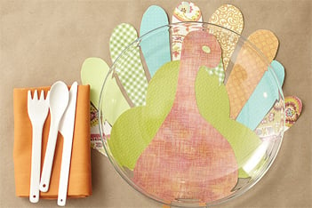 Thanksgiving craft: Turkey placemat