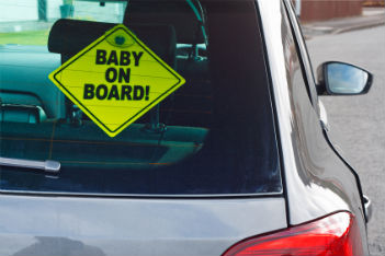 Why (and how) to drive with a Baby on Board sign