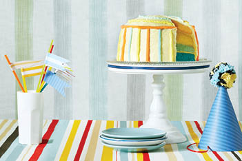 Kids' birthday cake ideas: Rainbow stripes