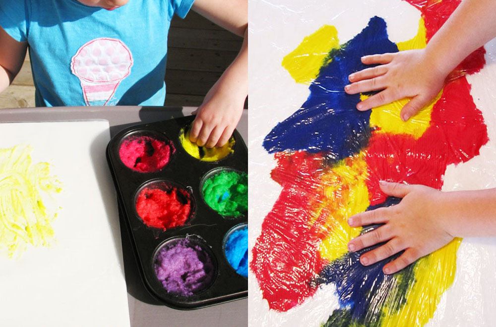 No-mess fingerpainting
