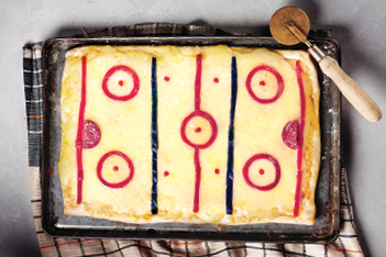 Hockey Rink Three-Cheese Pizza