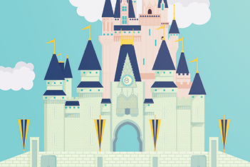 illustration of a Disney castle