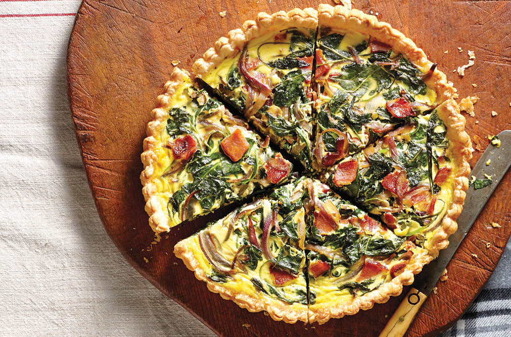 Quick Kale and Bacon Tart