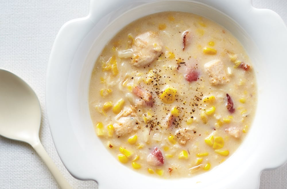 Corn Chowder with Chicken and Bacon