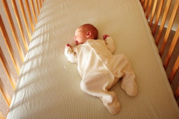 baby in the cot