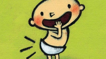 illustration of baby farting
