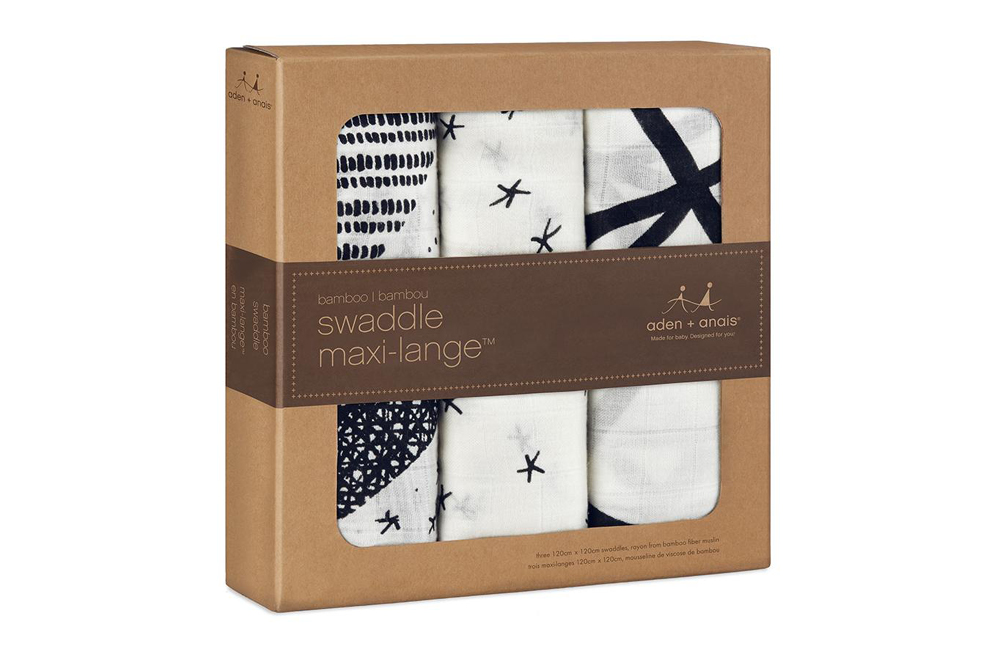 <p class="p1"><span class="s1">Aden + Anais swaddle blankets are lightweight and multi-purpose (good for catching spit-up or creating a makeshift stroller shade). $49, <strong><a href="https://www.adenandanais.ca/en-ca/swaddles/shop-all/midnight-3-pack-silky-soft-swaddles-9211f" target="_blank">adenandanais.ca</a></strong></span></p>
<p></p>
