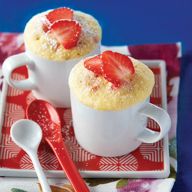 Lemon-Strawberry Mug Cake