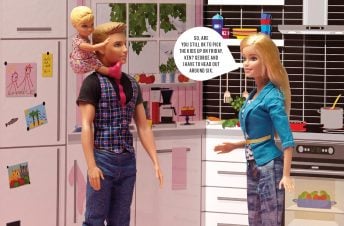 Barbie and Ken doll co-parenting