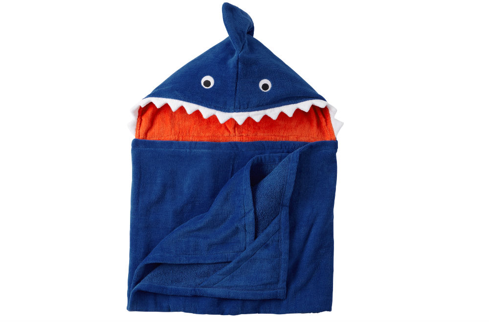 Carter's shark hooded towel
