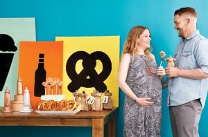 parents at a co-ed baby shower