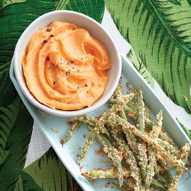 Green Bean Oven Fries With Sweet Potato Dip