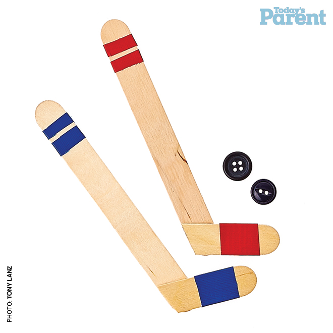 Mini hockey sticks