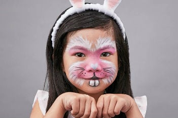 Face painting tutorial: How to turn your kid into a fluffy pink bunny