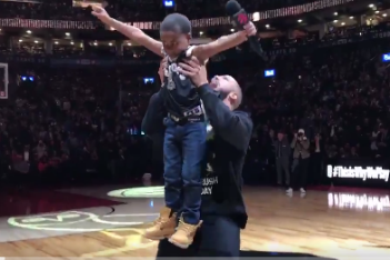 Young boy shows Drake (and the 6ix) what he's got—and then pulls a move from The Lion King