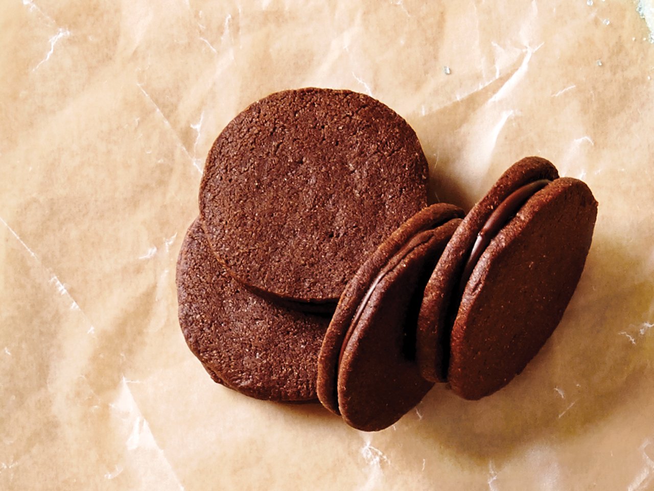 Double Chocolate Sandwich Cookies