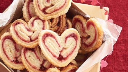 box of heart-shaped cookies