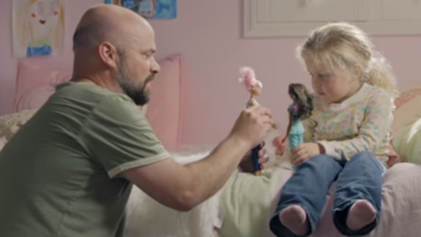 This adorable commercial about #DadsWhoPlayBarbie is giving us all the feels