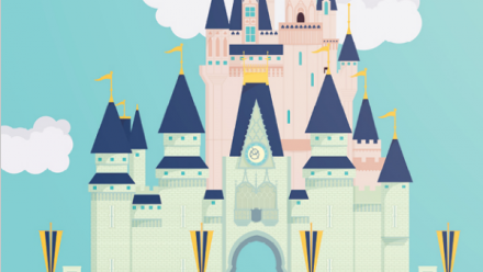 illustration of the castle at disney