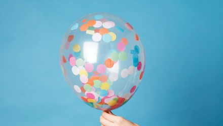 balloon filled with confetti