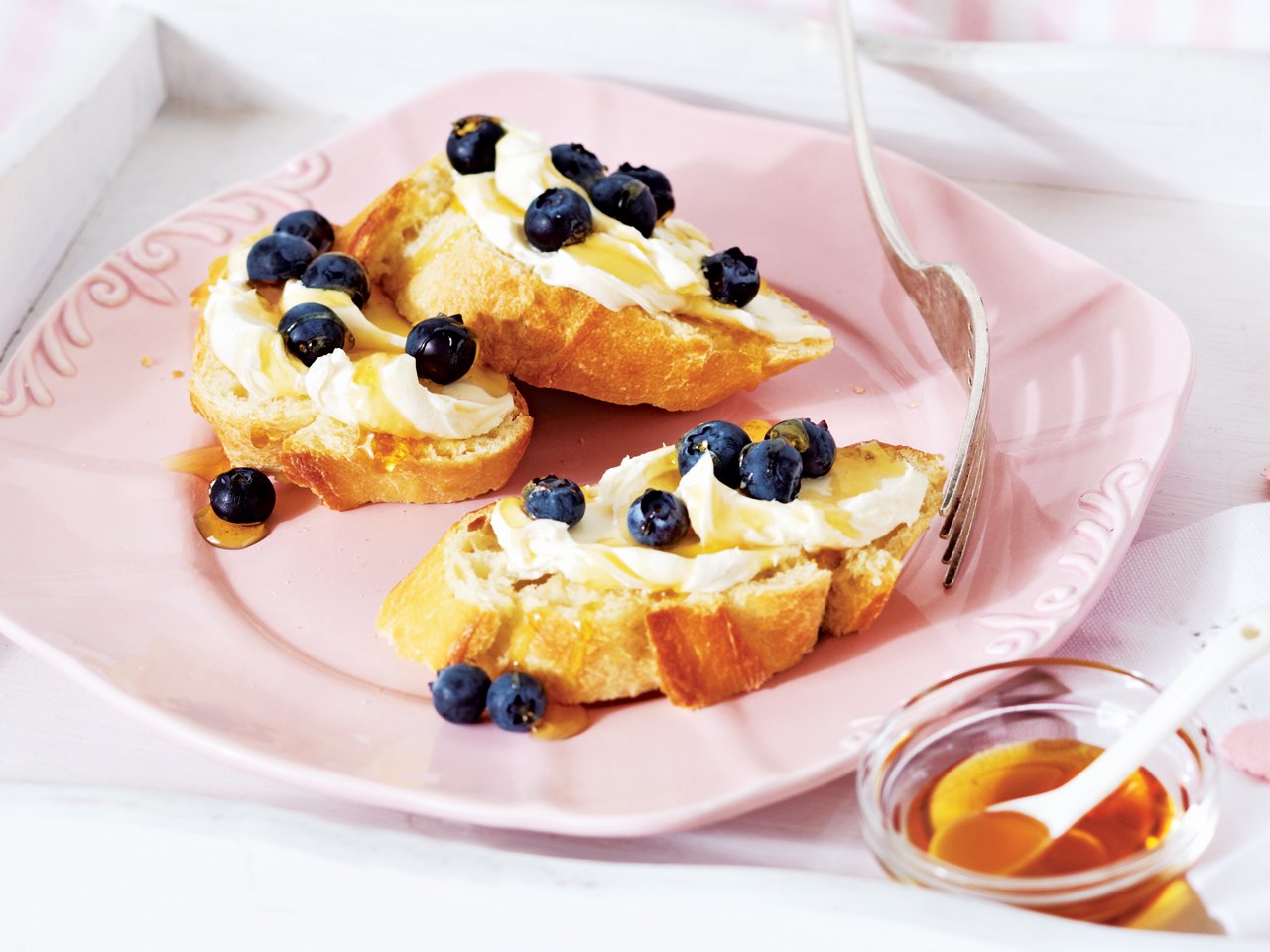 Honey Blueberry Toasts