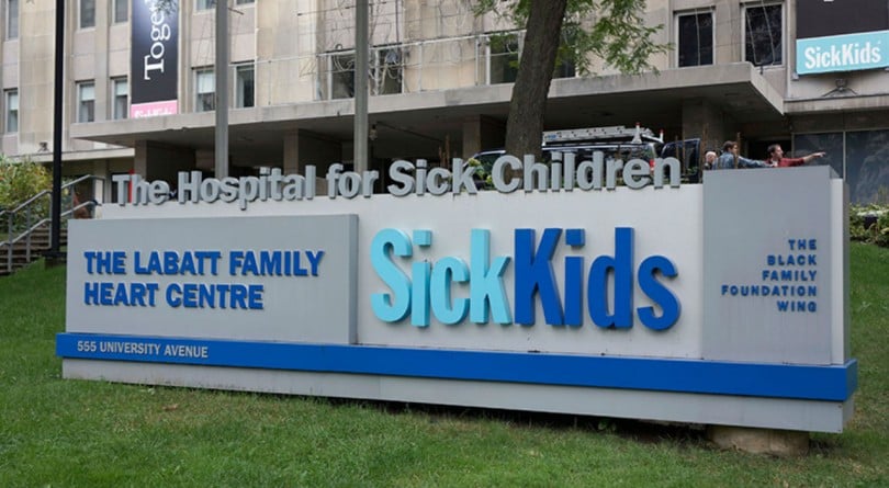 sick kids hospital sign