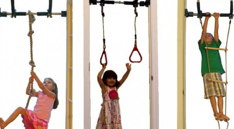 Kids climbing on the Gorilla Gym
