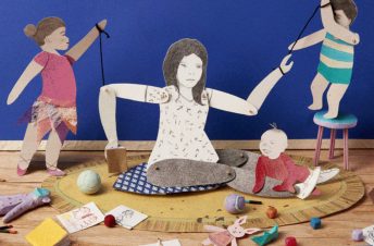 Illustration of a mother on puppet strings