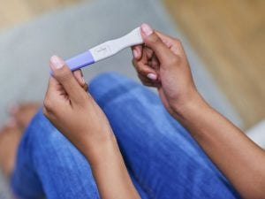 Checking pregnancy test