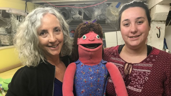 Patient Puppets founders and puppet