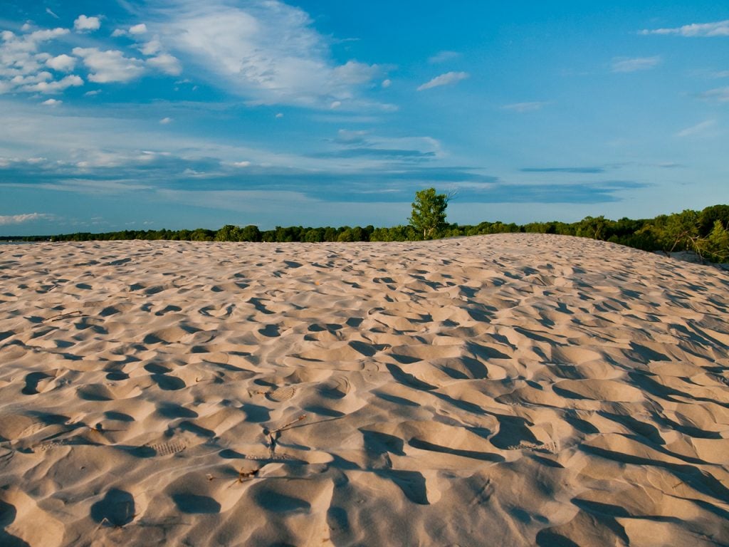 Sand at Sandbanks Provincial Park in Ontario