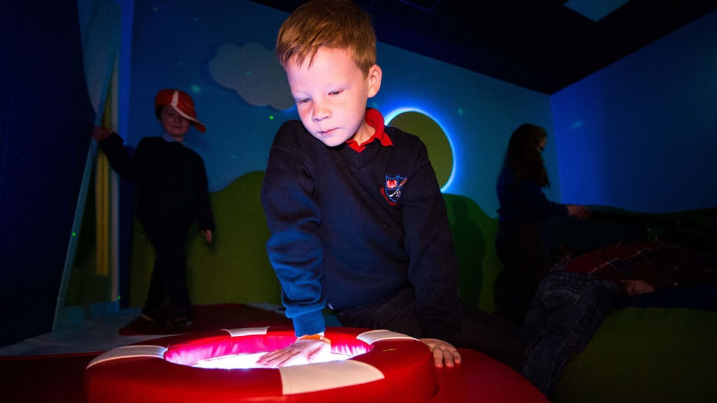 Autistic kids playing in autism-friendly airpot in Ireland