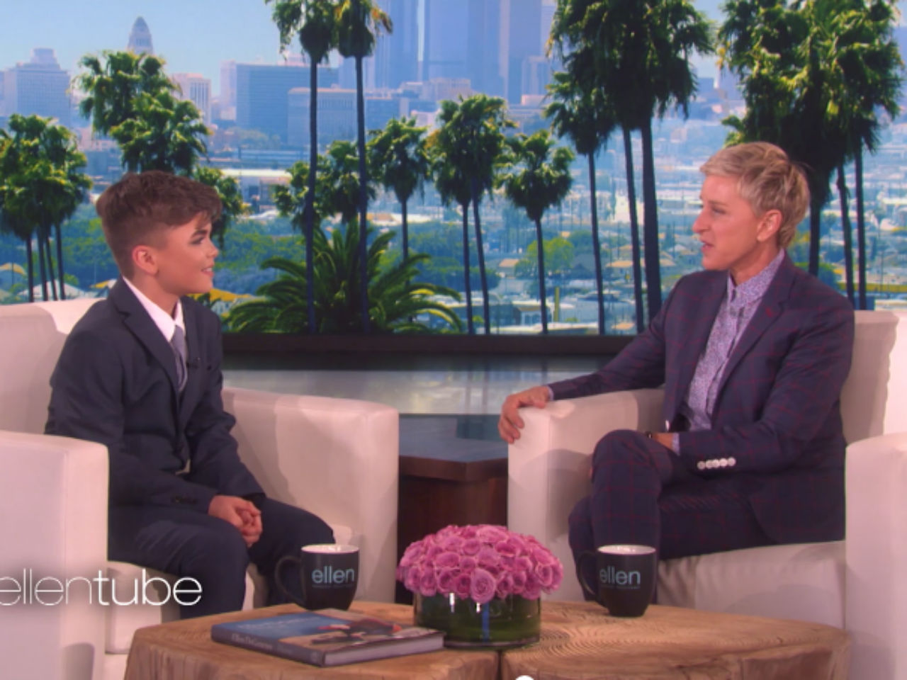 Ellen DeGeneres talks to Reuben de Maid